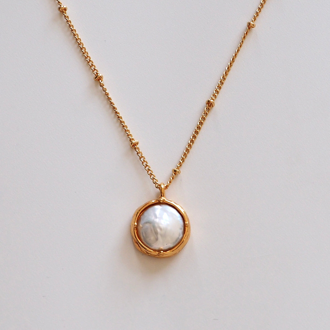 Flat Baroque Pearl Necklace