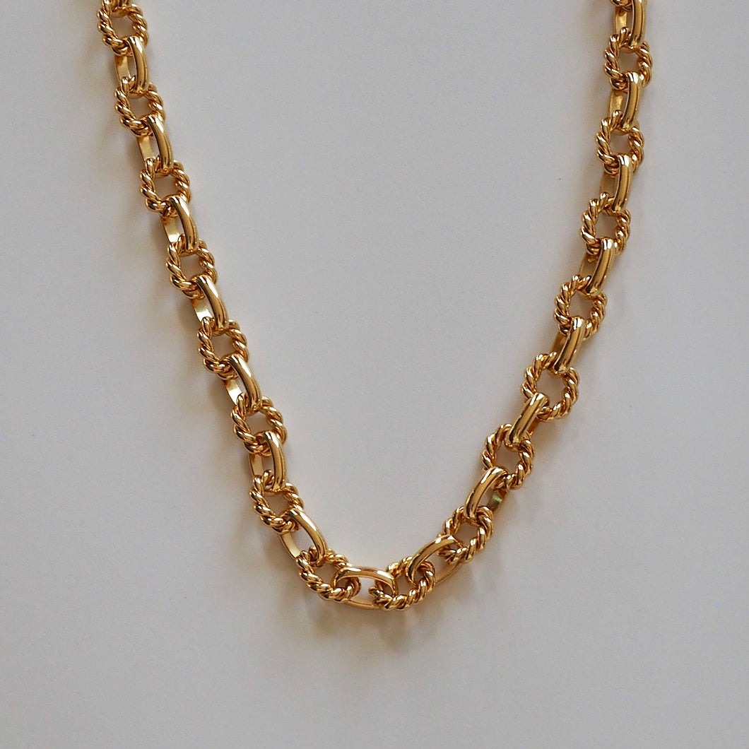 Gold Splicing Chain Necklace