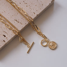 Load image into Gallery viewer, Double layer coin necklace
