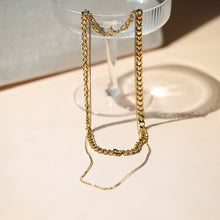 Load image into Gallery viewer, Gold Double Layer Necklace - Chain necklace
