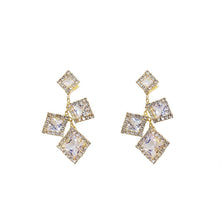 Load image into Gallery viewer, Square Crystal Earrings
