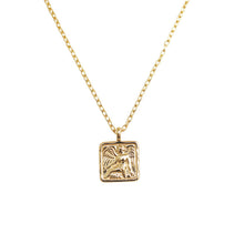 Load image into Gallery viewer, Square Plate Gold Necklace
