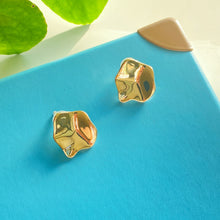 Load image into Gallery viewer, Concavo-convex Metal Surface Earrings - Gold / Silver
