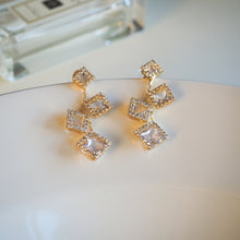 Load image into Gallery viewer, Square Crystal Earrings
