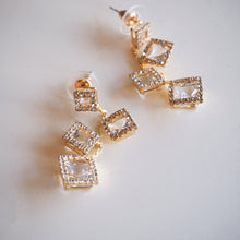 Load image into Gallery viewer, Square Crystal Earrings
